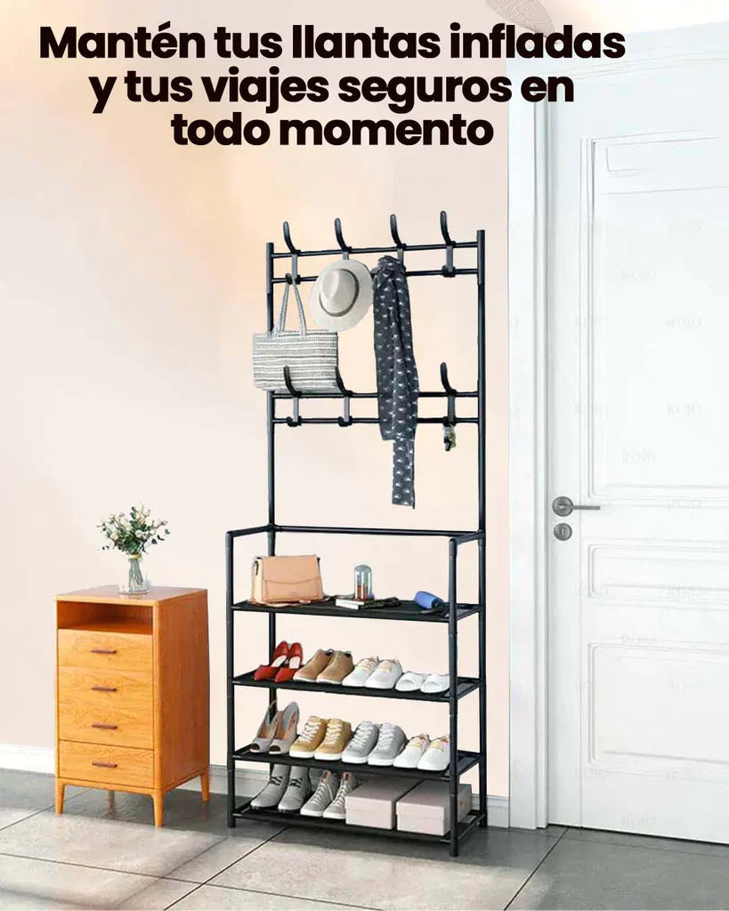 (PROMOCIÓN DE CUMPLEAÑOS) ORGANIZADOR DE ZAPATOS + PERCHERO 5 NIVELES