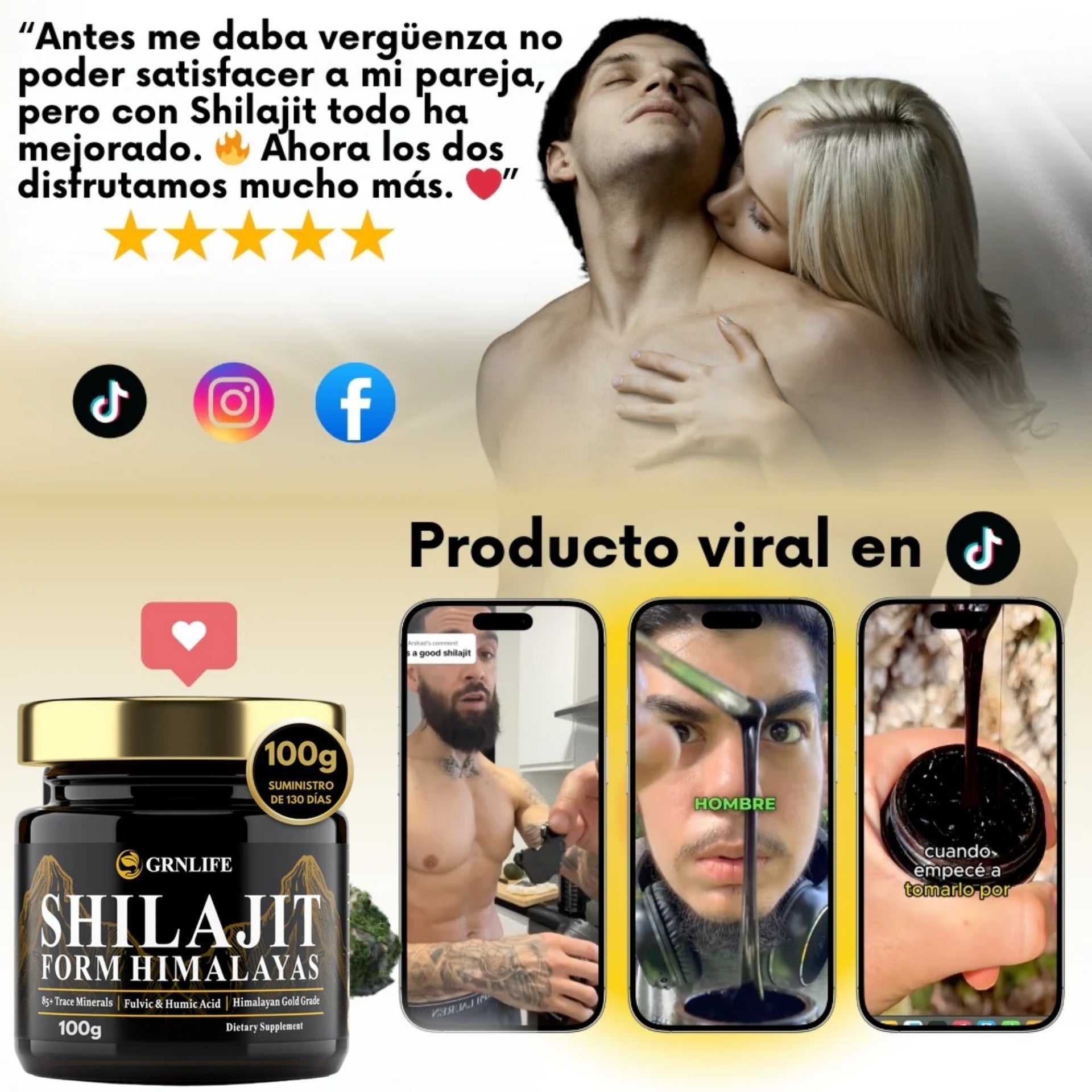 SHILAJIT ORIGINAL 100% PURO E IMPORTADO (100g) – La Energía Vital del Himalaya 🍆🧠💪