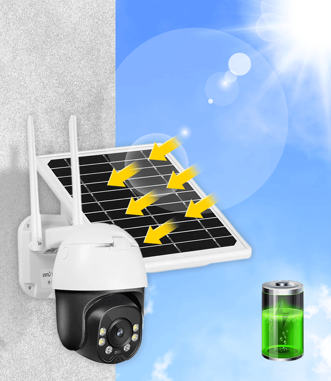 Cámara de Vigilancia Solar Inalámbrica Inteligente SolGuard™