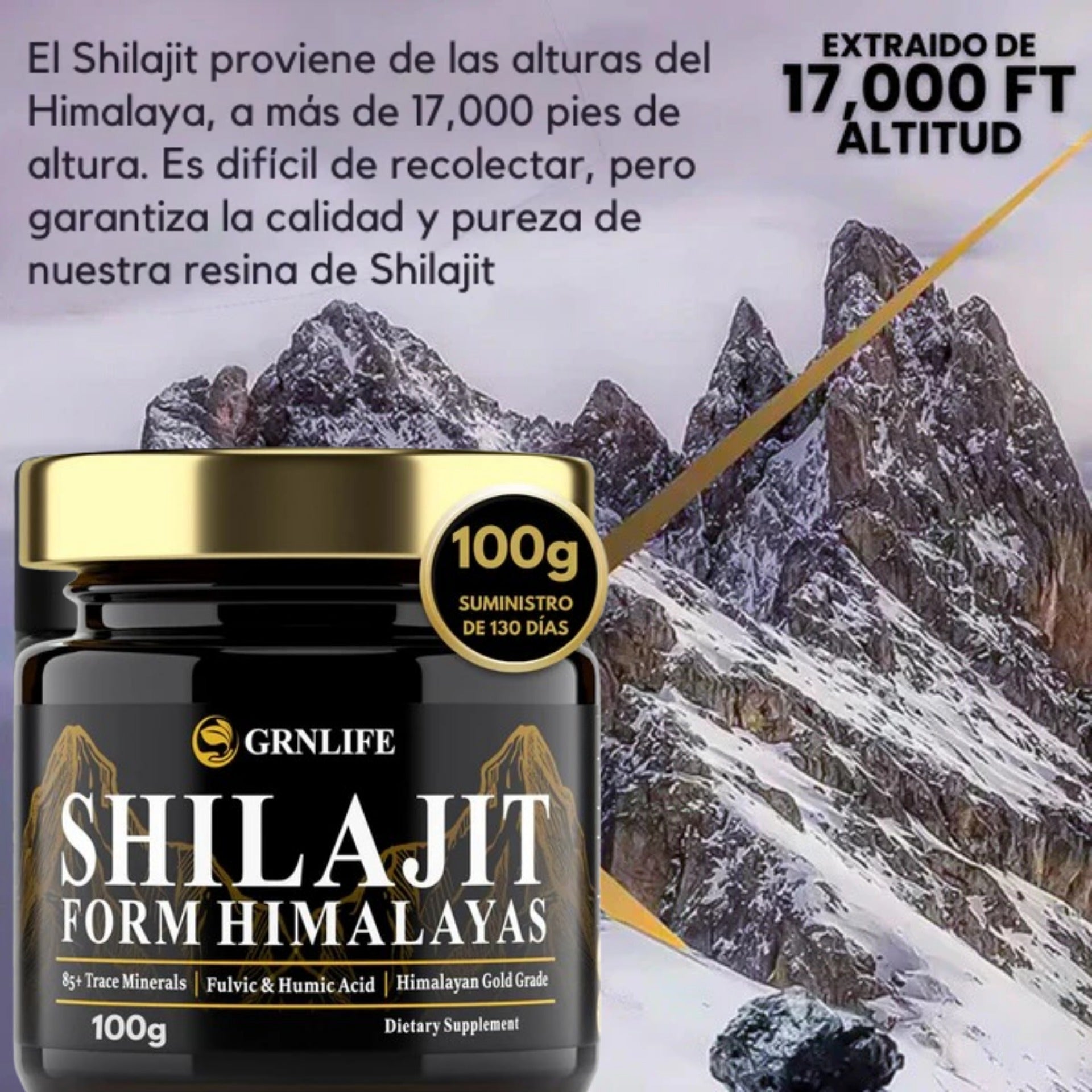 SHILAJIT ORIGINAL 100% PURO E IMPORTADO (100g) – La Energía Vital del Himalaya 🍆🧠💪